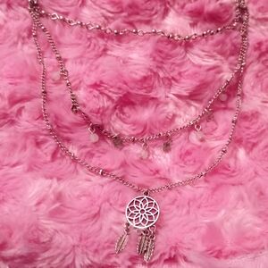 Source Unknown Silver Dreamcatcher Necklace